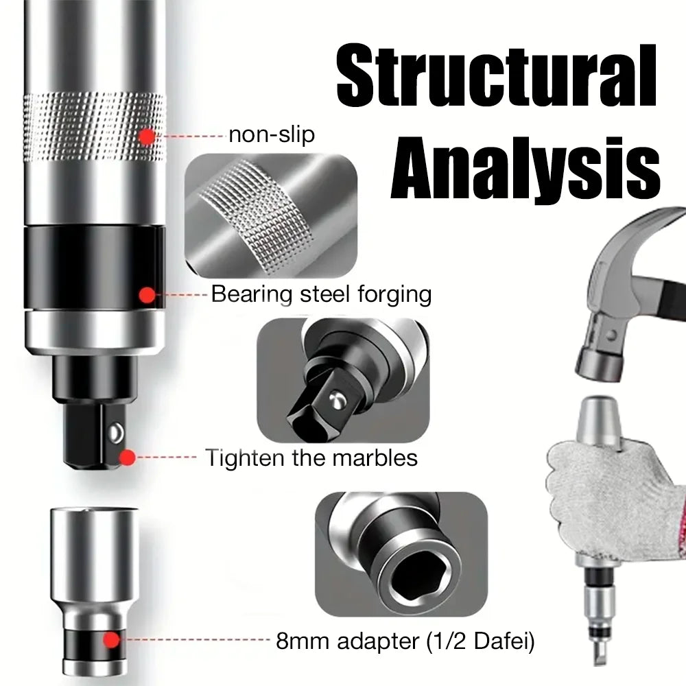 🔩 7/13 Pcs CR-V Manual Impact Screwdriver Kit Reversible | Portable | High Torque | Hand Repair Tools