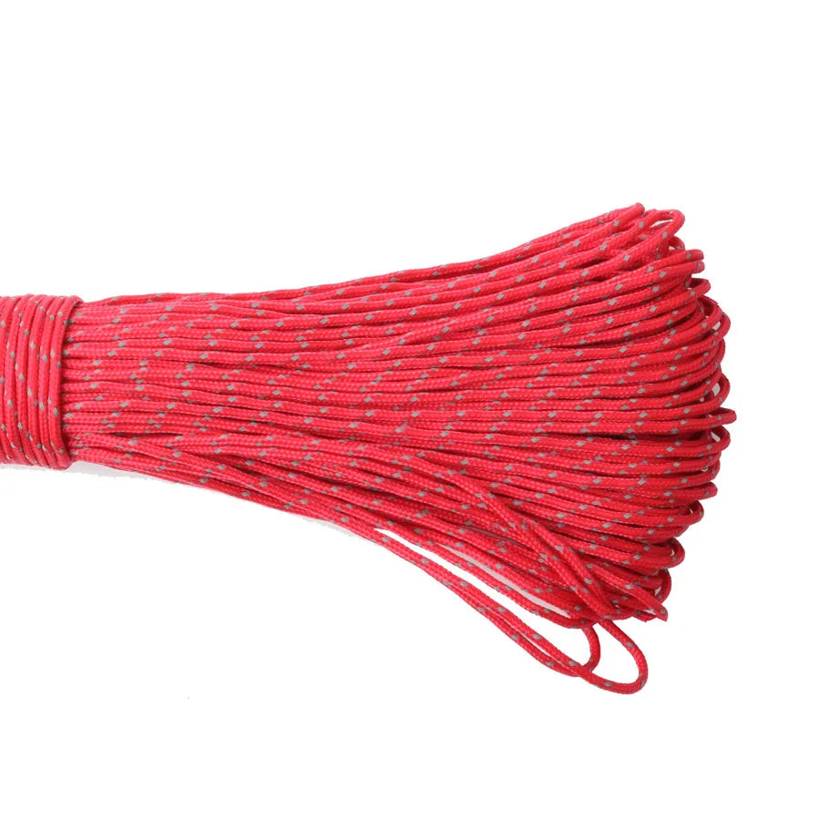 Survival Kit - 2mm Reflective Parachute Cord by CAMPINGSKY – 3-Strand Survival Rope for Camping, Hiking, Tent & Outdoor Utility
