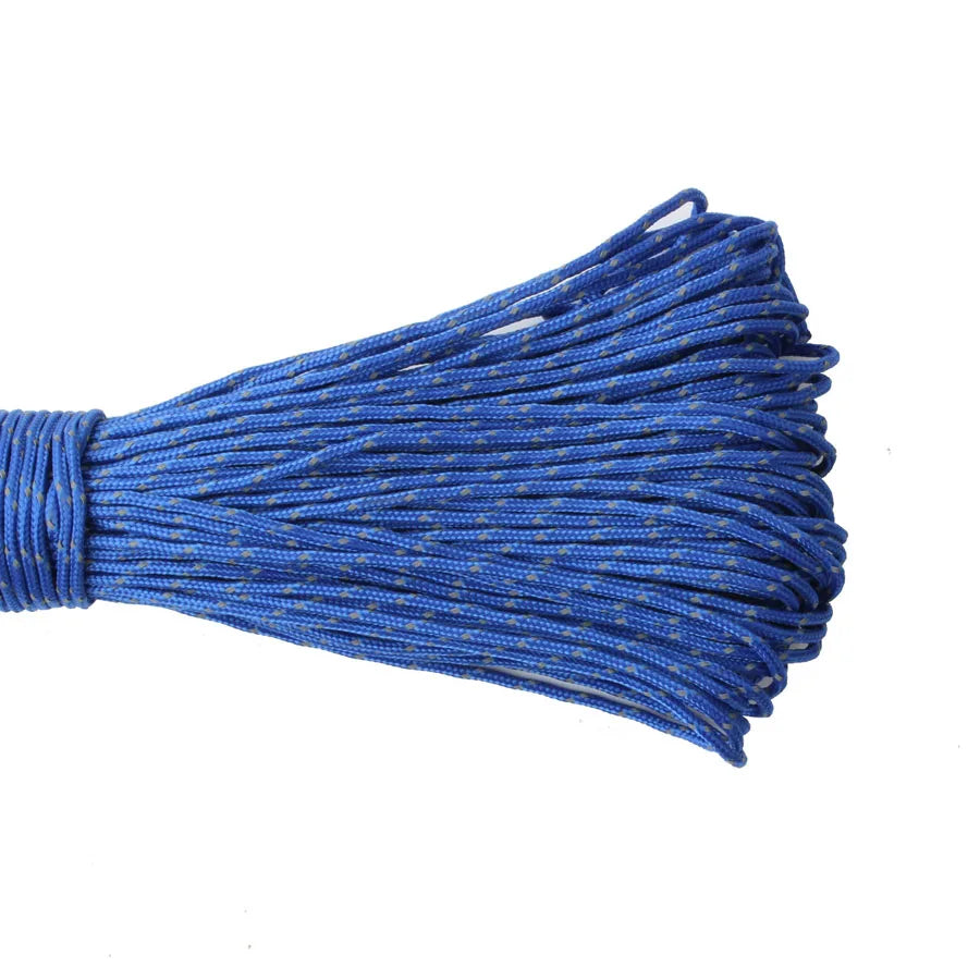 Survival Kit - 2mm Reflective Parachute Cord by CAMPINGSKY – 3-Strand Survival Rope for Camping, Hiking, Tent & Outdoor Utility