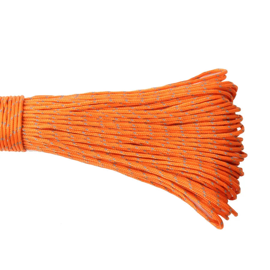 Survival Kit - 2mm Reflective Parachute Cord by CAMPINGSKY – 3-Strand Survival Rope for Camping, Hiking, Tent & Outdoor Utility