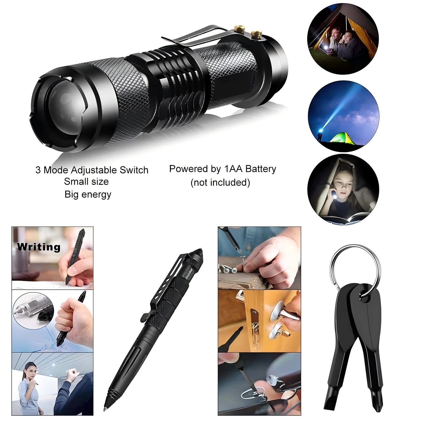 Survival Kit - Multifunction Survival Gear Kit – Tactical Emergency Tools for Camping, Hiking, and Outdoor Adventures