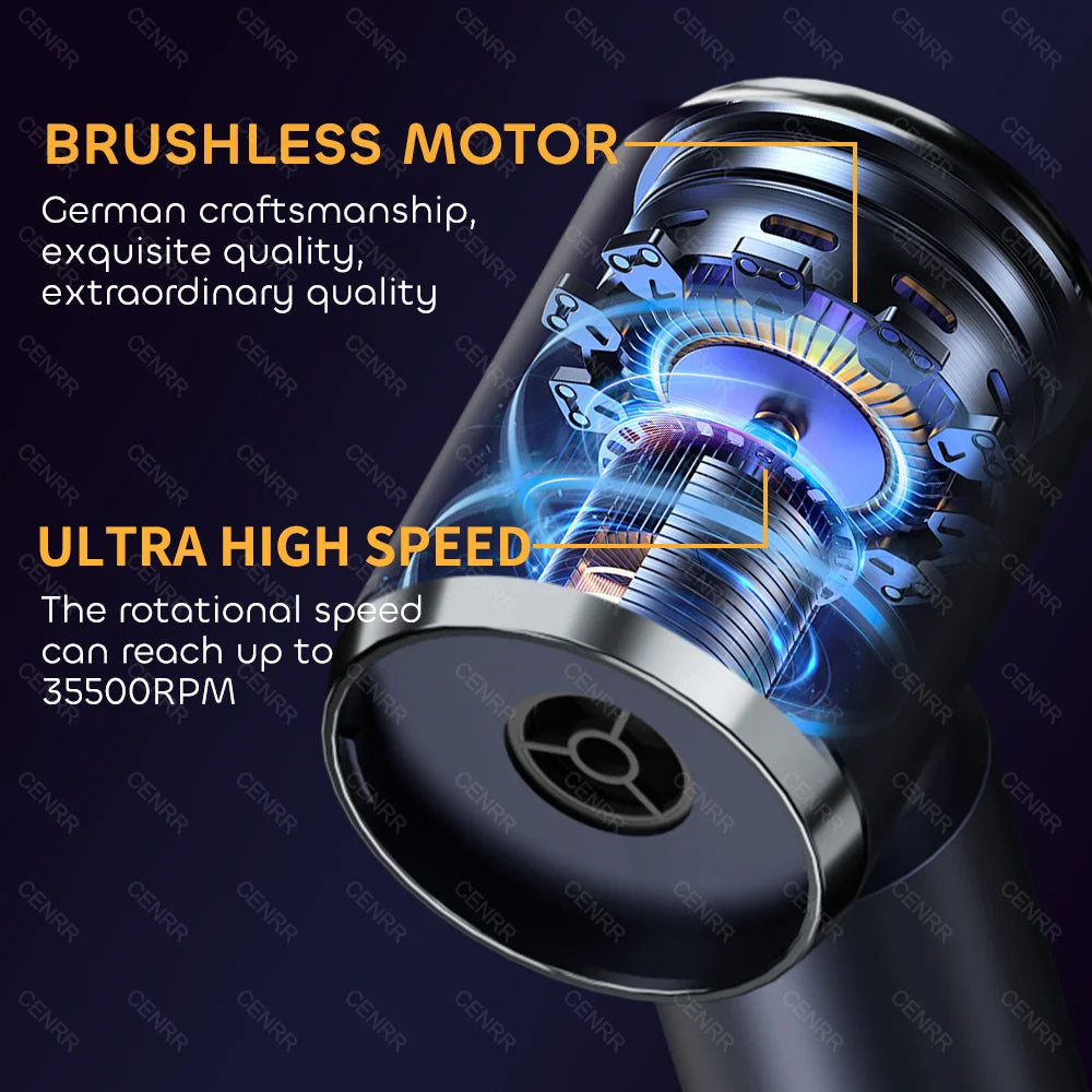 CENRR Mini Wireless Car Vacuum Cleaner – 21000PA Powerful Handheld Portable Cleaner for Car & Home