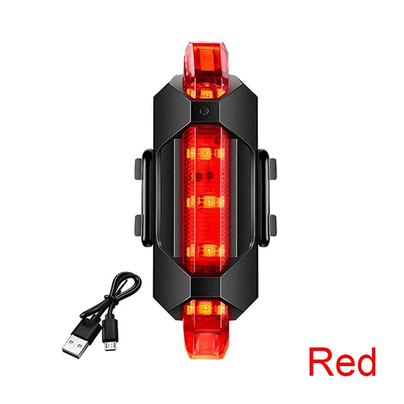 🚴♂️ USB Rechargeable Bike Light Set – Front & Taillight, 3 Modes, Easy Install
