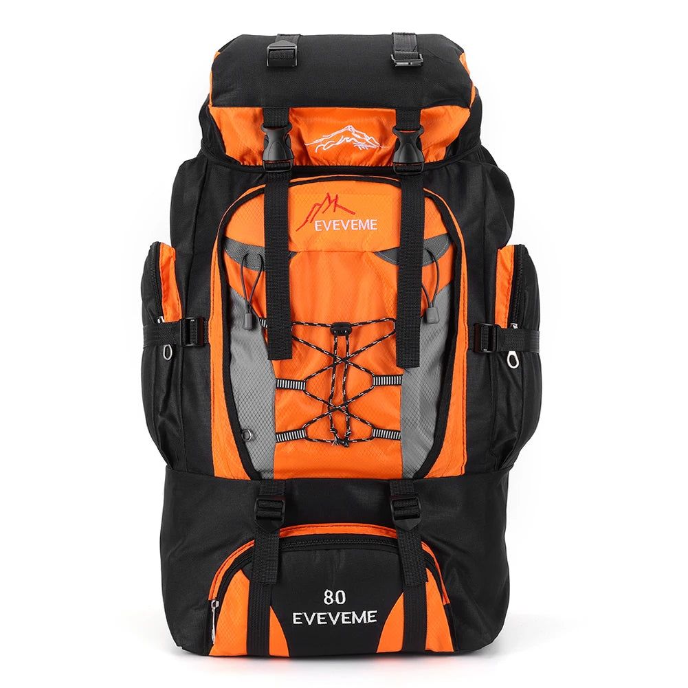 Survival Kit - 80L Outdoor Hiking Backpack for Men – Waterproof Travel Rucksack, Large Capacity Camping & Trekking Bag for Mountaineering and Sports