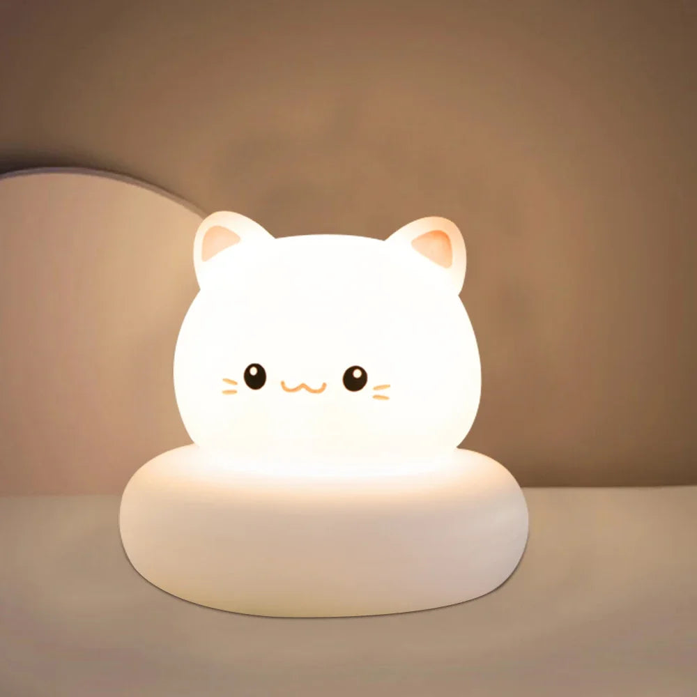 🐻 Cute Animal LED Night Light – USB Rechargeable | 3-Level Dimming | Nursery Lamp for Baby, Toddler, Breastfeeding