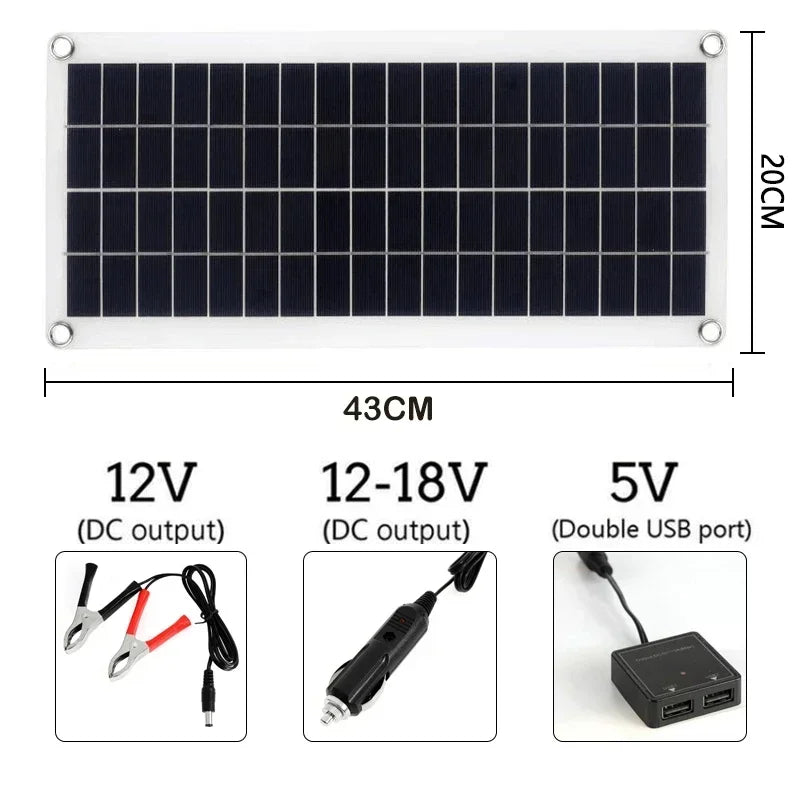 ☀️ 1000W 12V Solar Panel Kit with 60A/100A Controller Portable Solar Cell Charger for Phone, RV, Car, MP3, Tablet – Ideal for Outdoor Power & Battery Charging