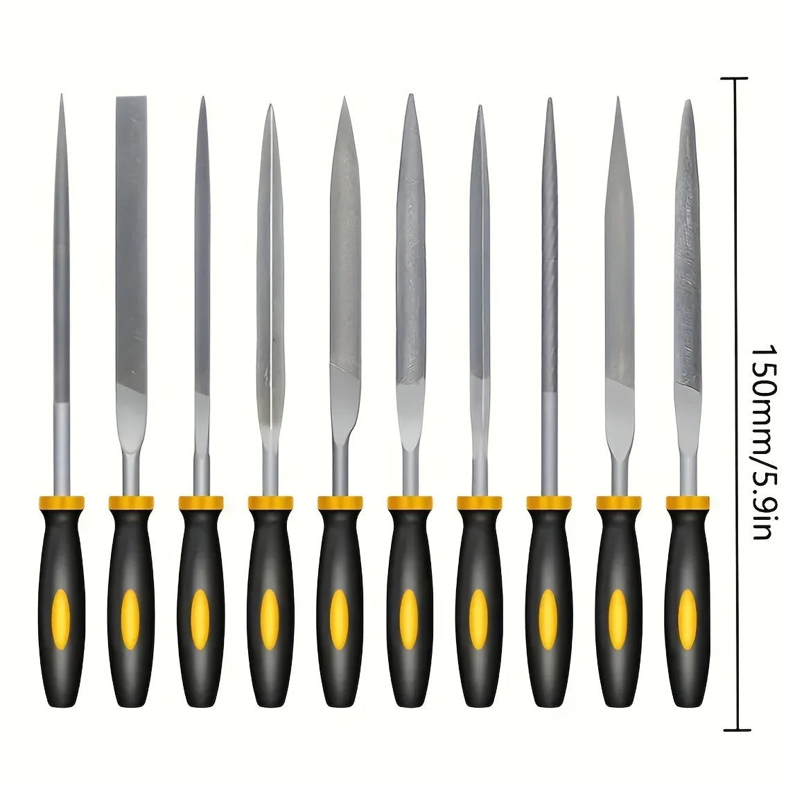 🛠️ Premium Needle File Set High-Carbon Steel Files with Ergonomic Handles for Wood, Plastic, Metal & Model Work