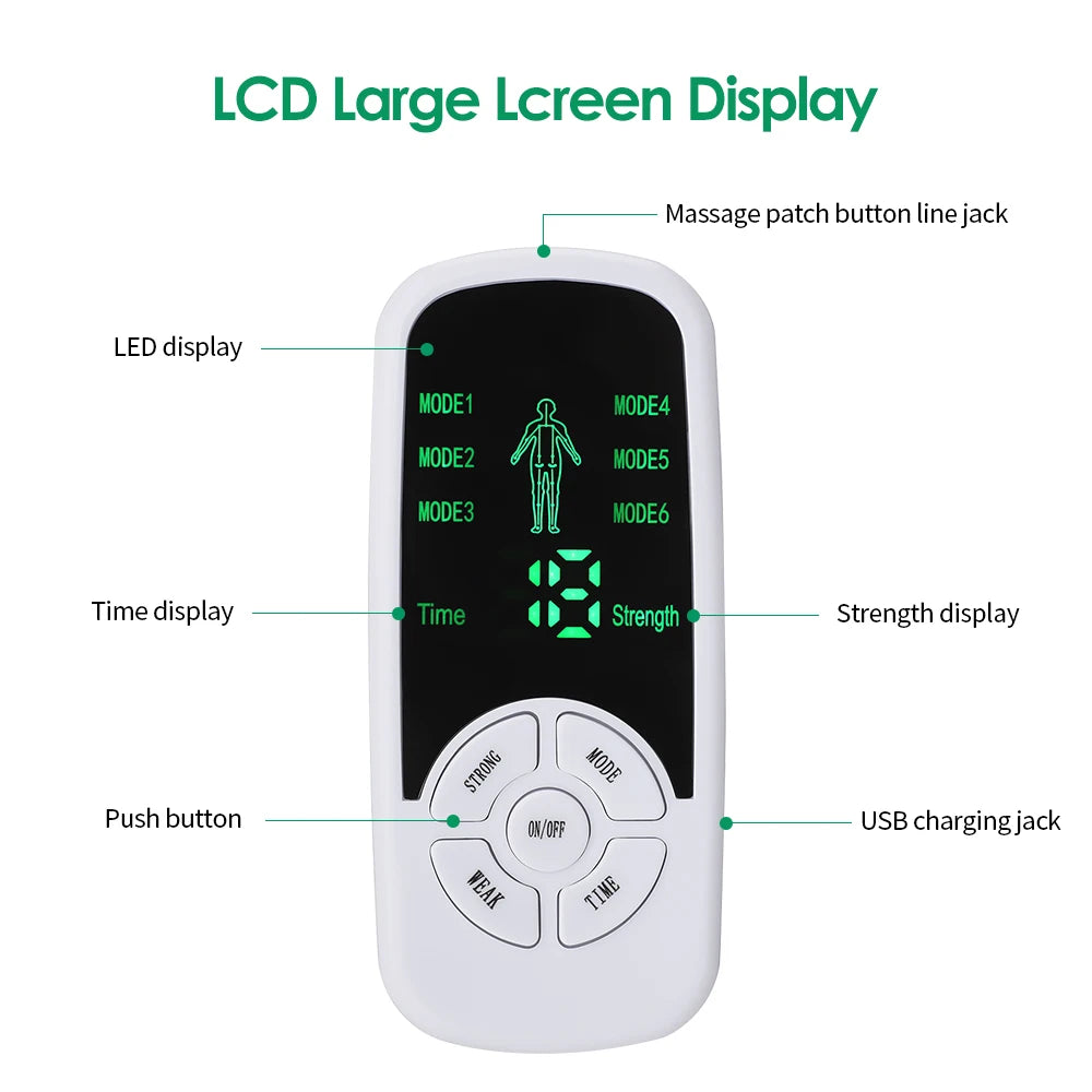 ⚡💪 EMS Electric Muscle Therapy Stimulator – 6 Modes TENS Unit 🩺 Meridian Physiotherapy Pulse Massager for Abdomen, Prostate & Full Body Relief