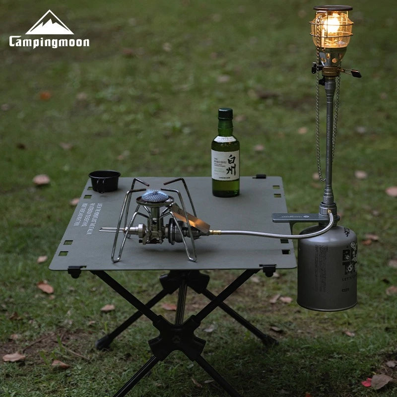 Survival Kit - CAMPINGMOON Z18 Table Mount for Flat Gas Stove/Lamp – Camping Desktop Expansion Accessory