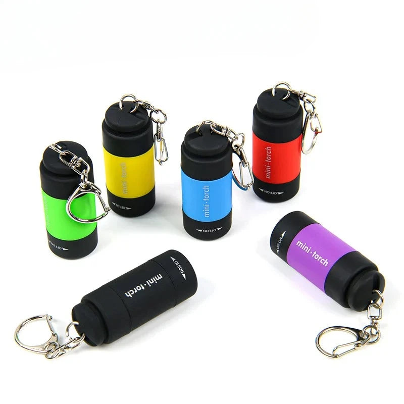 Survival Kit - Mini LED Keychain Flashlight – USB Rechargeable, Pocket Torch for Outdoor Camping, Hiking & Emergencies