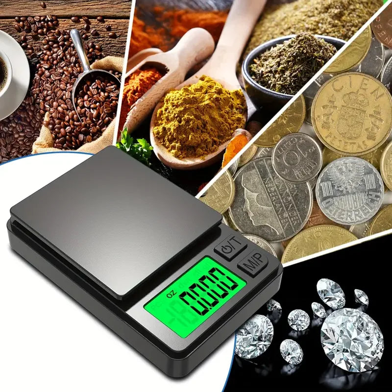 ⚖️ Precision Pocket Scale – 1000g x 0.1g Digital Mini Scale for Jewelry, Food, Grains & More