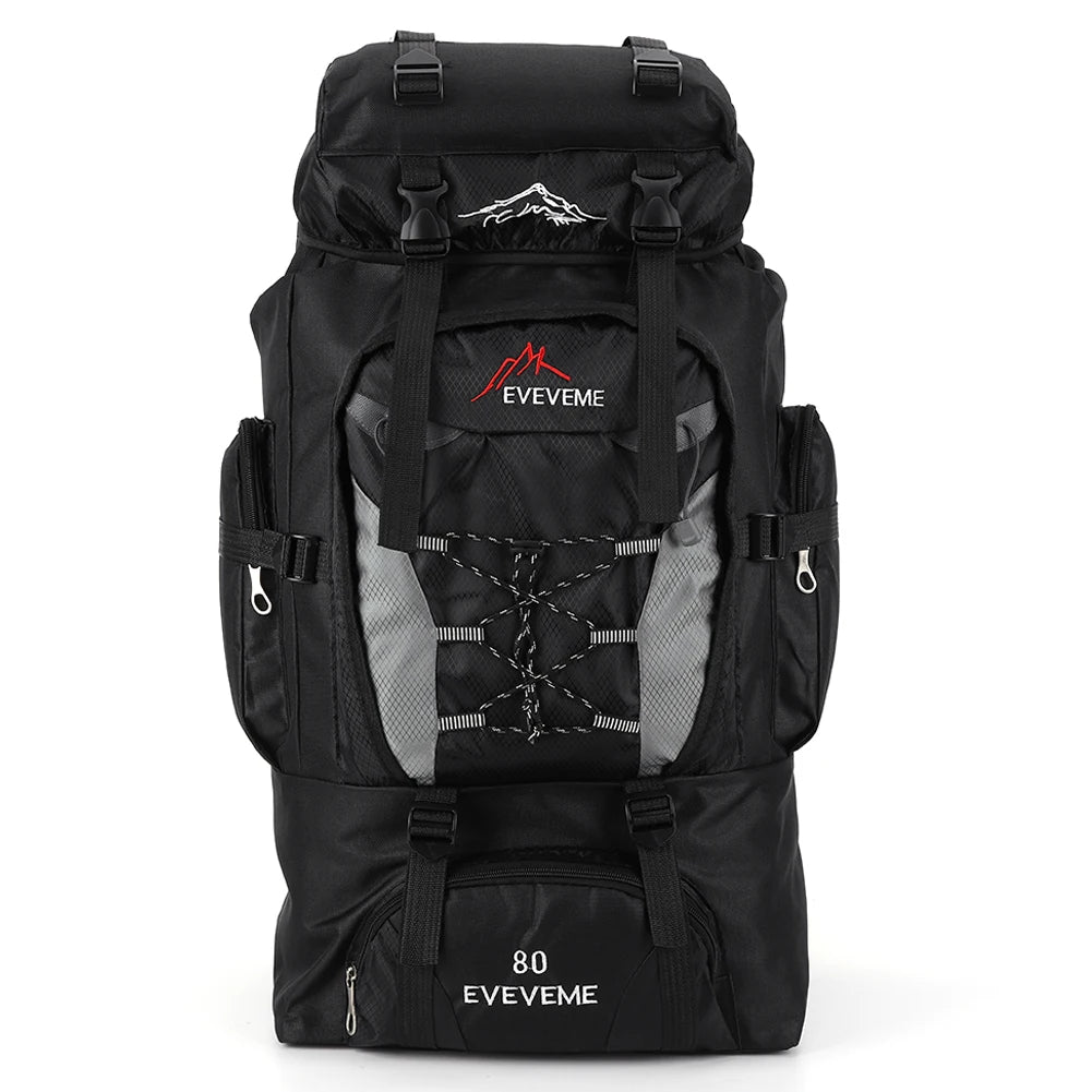 Survival Kit - 80L Outdoor Hiking Backpack for Men – Waterproof Travel Rucksack, Large Capacity Camping & Trekking Bag for Mountaineering and Sports