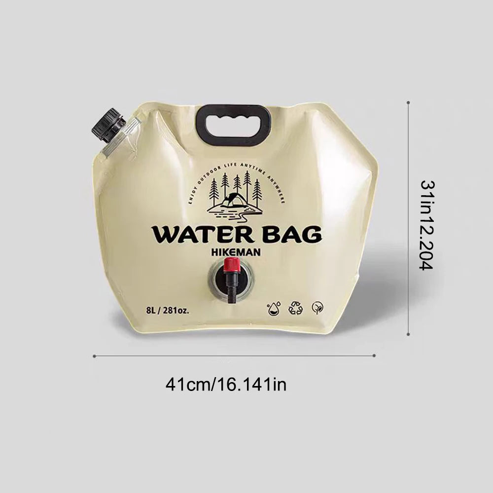 💧Survival Kit - 8L Portable Foldable Water Storage Bag – Outdoor Large Capacity Food-Grade Water Carrier for Camping, Hiking & Car Use
