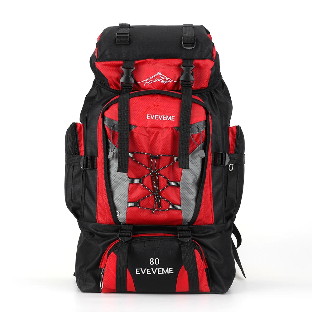 Survival Kit - 80L Outdoor Hiking Backpack for Men – Waterproof Travel Rucksack, Large Capacity Camping & Trekking Bag for Mountaineering and Sports