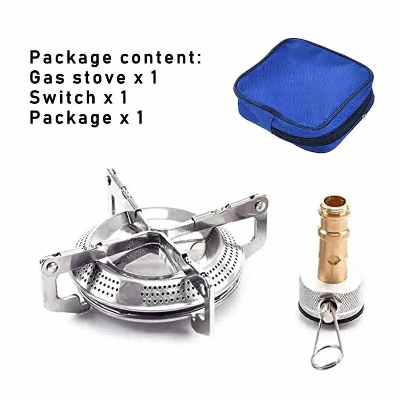 🔥Survival Kit - Portable Windproof Camping Gas Stove – Foldable Backpacking Stove Head with Electronic Ignition for Outdoor Cooking, Hiking, Picnic & Mountaineering