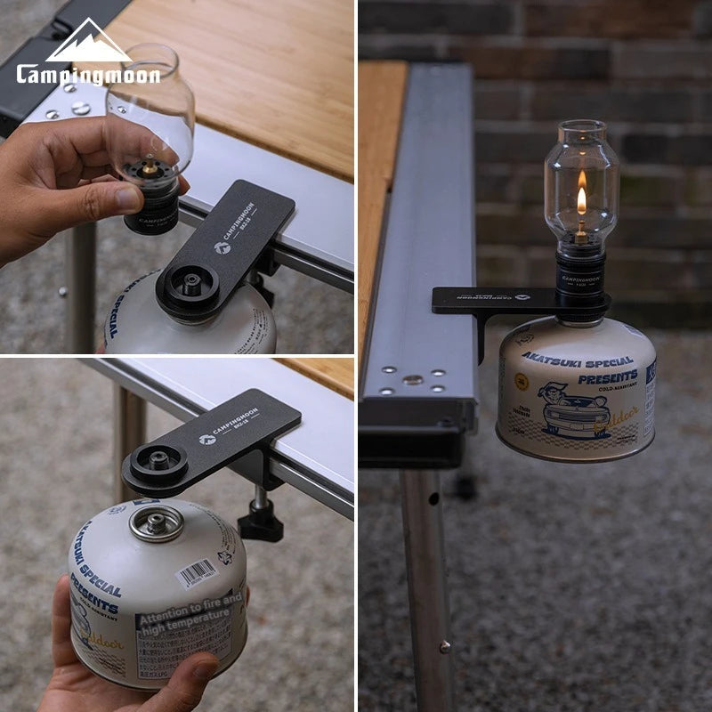 Survival Kit - CAMPINGMOON Z18 Table Mount for Flat Gas Stove/Lamp – Camping Desktop Expansion Accessory