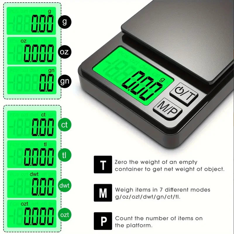 ⚖️ Precision Pocket Scale – 1000g x 0.1g Digital Mini Scale for Jewelry, Food, Grains & More