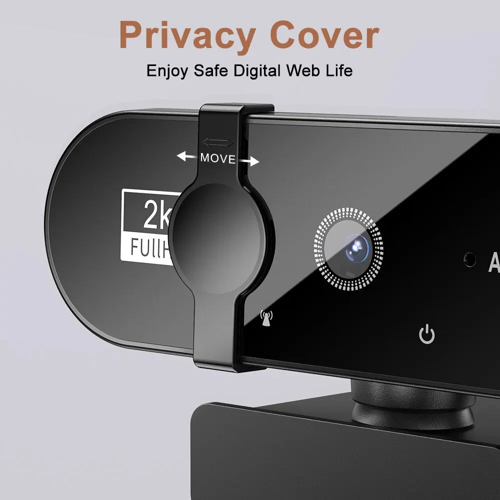 🎥 4K 2K 1080P Webcam with Microphone – Auto Focus USB Mini Camera for PC/Laptop, Full HD 30FPS for Video Calls & Streaming