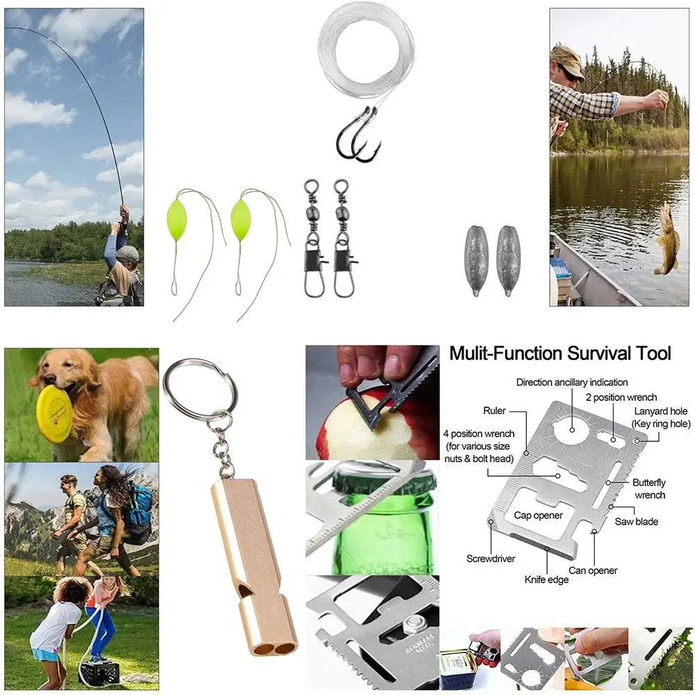 Survival Kit - Multifunction Survival Gear Kit – Tactical Emergency Tools for Camping, Hiking, and Outdoor Adventures