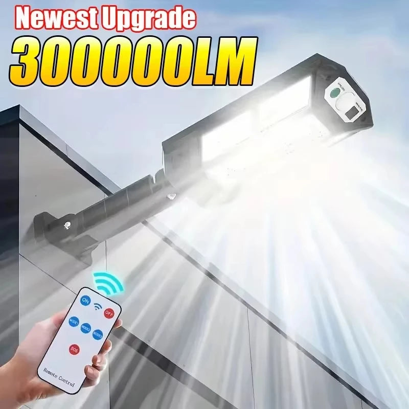 🌞 Newest Solar LED Light 300000LM 🔋 Outdoor Solar Lamp 🚶 Motion Sensor 🌗 4 Modes 💧 Waterproof IP65 🌿 Garden Street Yard Lantern