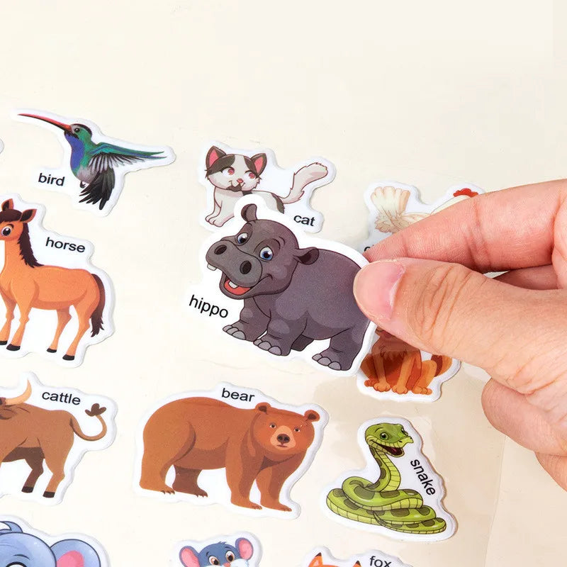 🧲📘 Reusable Cartoon Sticker Book for Kids 🎨 DIY Puzzle Game | Multiple Scenes | Educational & Fun Toy for Ages 2–4 | Perfect Gift!
