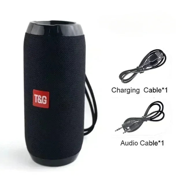 Portable Wireless Bluetooth Speaker – Outdoor Waterproof Subwoofer with Stereo Surround, FM Radio, TF Card Support