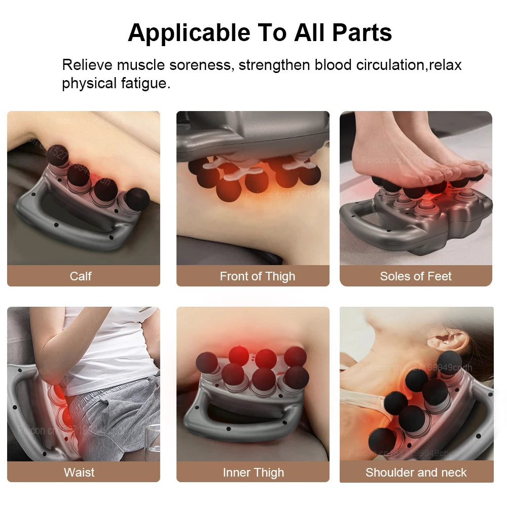 💪 Fascia Gun Muscle Massager – 16-Head High-Frequency Therapy 🧠 Professional Deep Tissue Massage Gun for Neck, Shoulders, Back & Waist