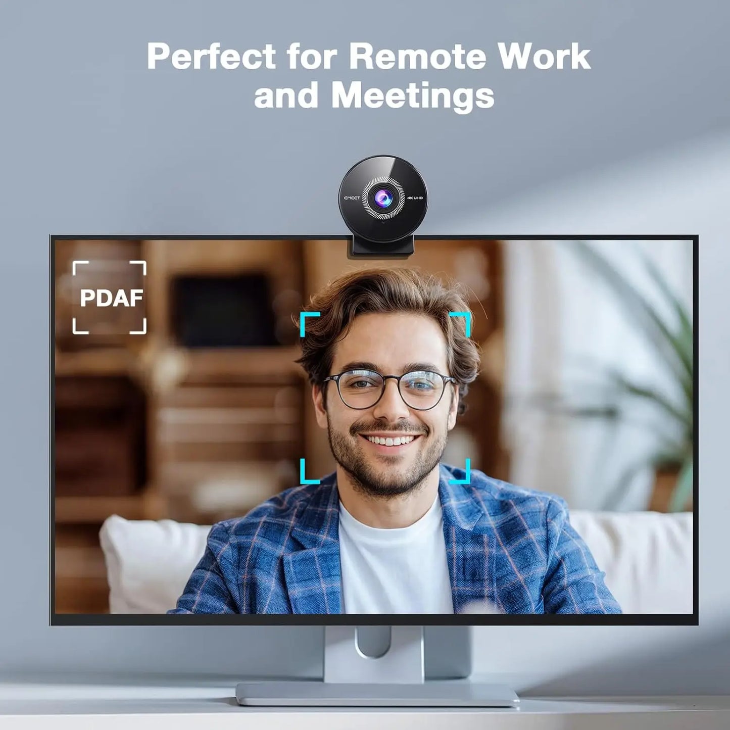 📷 4K Webcam with Microphone | 1080P 60FPS USB Mini Camera for PC/Laptop/Desktop – EMEET Web Camera