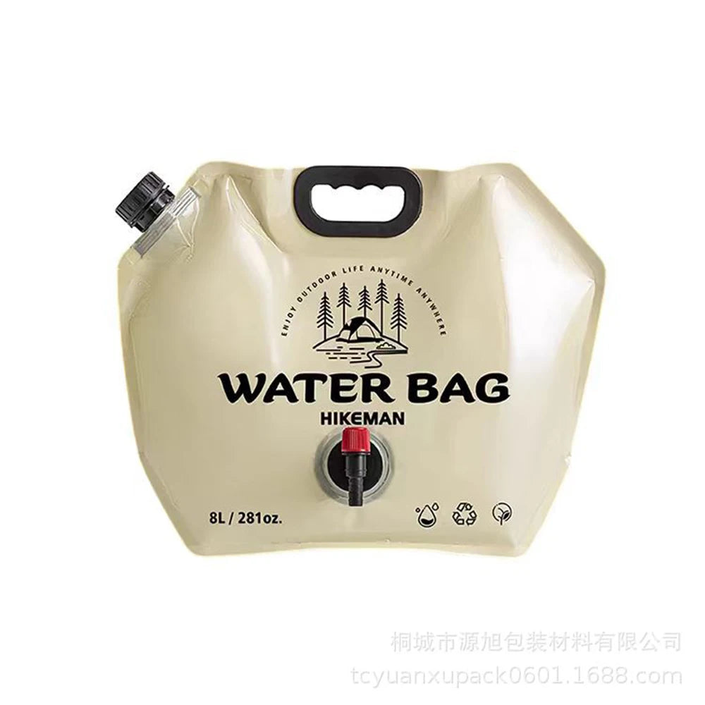 💧Survival Kit - 8L Portable Foldable Water Storage Bag – Outdoor Large Capacity Food-Grade Water Carrier for Camping, Hiking & Car Use