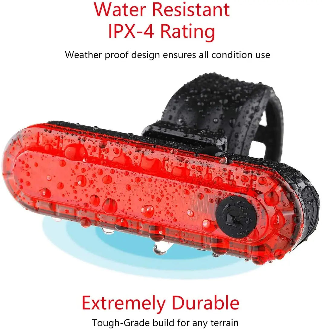 🔋 USB Rechargeable | 🚴♂️ Ultra-Bright Red Rear Bike Tail Light | 🔧 Easy to Install | 🚨 Bicycle Safety Light