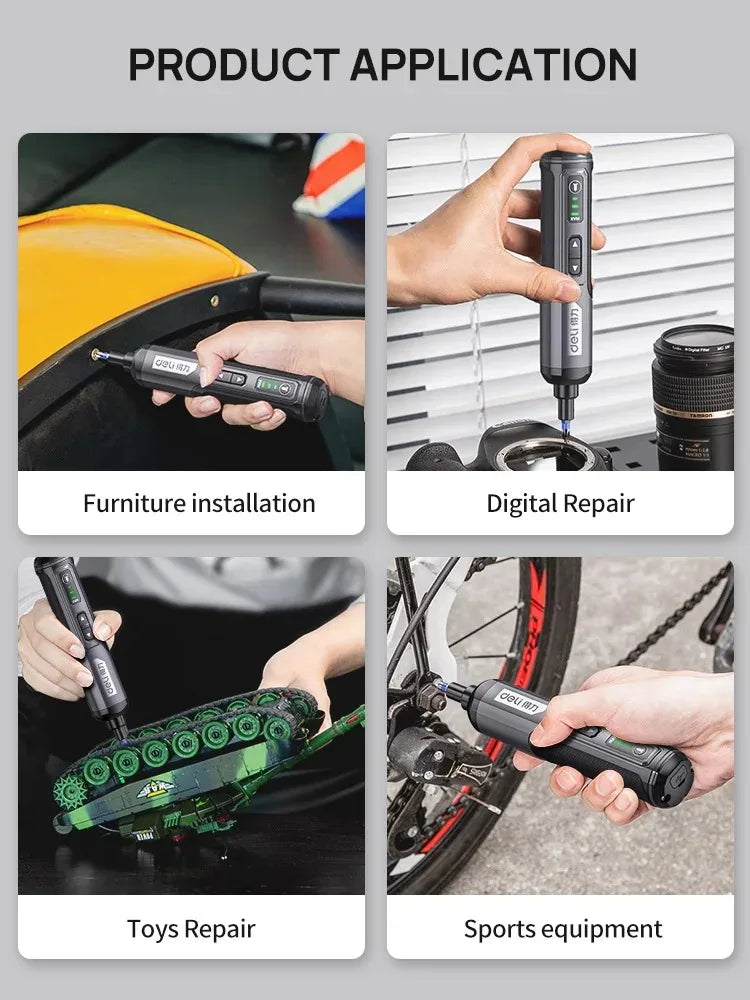🧰 Mini Electric Screwdriver Set USB Rechargeable | 2000mAh | Adjustable Torque | Multi-Function Repair Toolkit