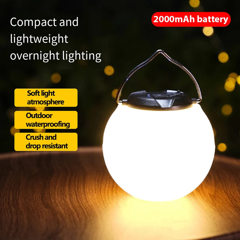Survival Kit - Portable Rechargeable LED Camping Light – Warm White 3000K Lantern Flashlight for Outdoor, Hiking, Emergency