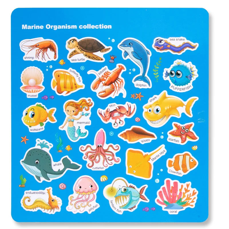 🧲📘 Reusable Cartoon Sticker Book for Kids 🎨 DIY Puzzle Game | Multiple Scenes | Educational & Fun Toy for Ages 2–4 | Perfect Gift!