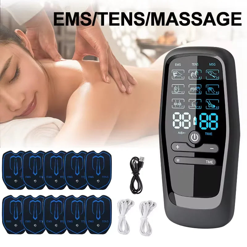 🩺 TENS & EMS Muscle Stimulator – Digital Physiotherapy Device 💆 Electric Acupuncture Massager | Slimming & Body Therapy Machine | Electro Stimulator