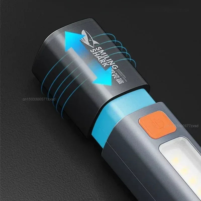 Survival Kit - Xiaomi Portable Outdoor Flashlight – Rechargeable LED Torch with Zoom Focus & Side Floodlight for Long-Range Illumination