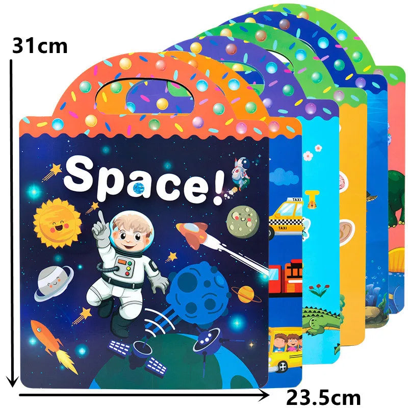 🧲📘 Reusable Cartoon Sticker Book for Kids 🎨 DIY Puzzle Game | Multiple Scenes | Educational & Fun Toy for Ages 2–4 | Perfect Gift!