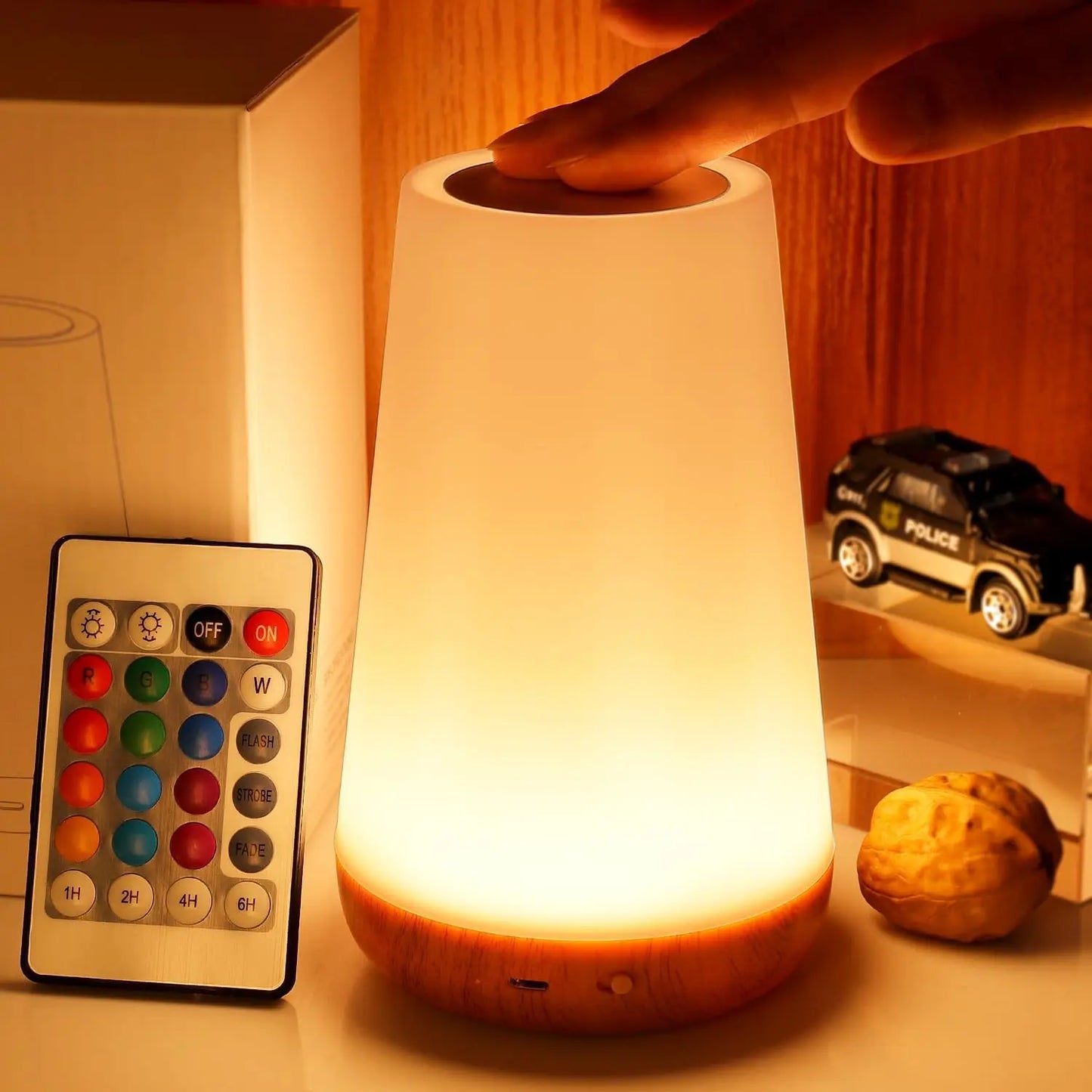 🌈 13-Color Changing Night Light – RGB Touch & Remote Control | Dimmable | USB Rechargeable Perfect for Bedrooms, Kids’ Rooms, Desktops, or as a Gift!