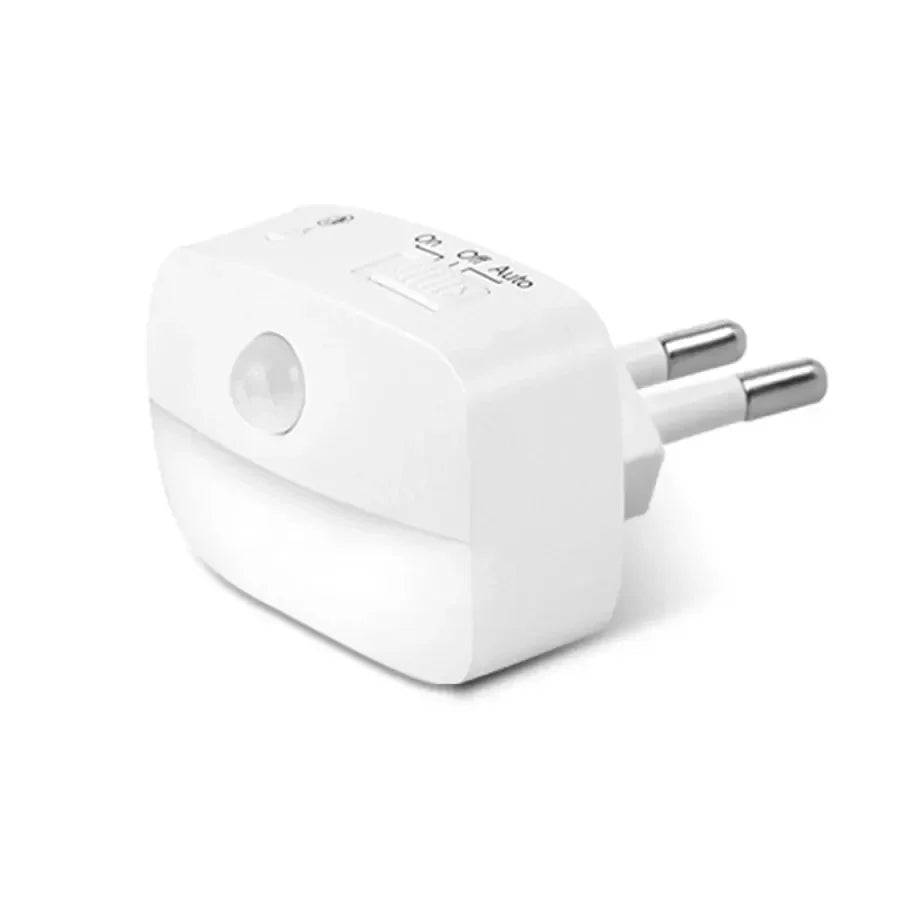 💡 LED Motion Sensor Night Light – EU/US Plug | Dimmable Wall Lamp for Bedroom, Hallway, Kitchen & Kids Room