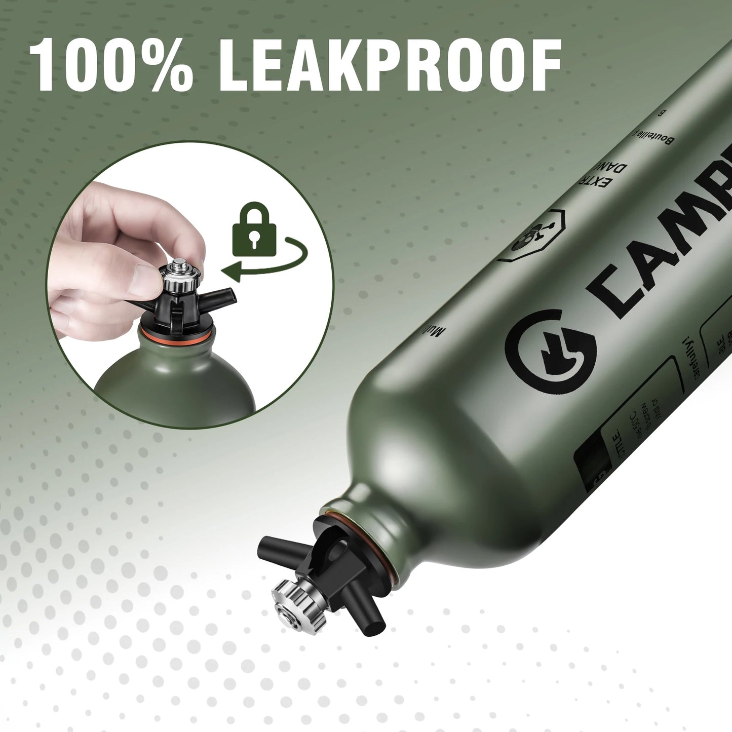 🛢️ CAMPEAK Liquid Fuel Bottle 0.5L / 1L – Outdoor Camping Fuel Container with Safety Valve for Stove & Burner Use