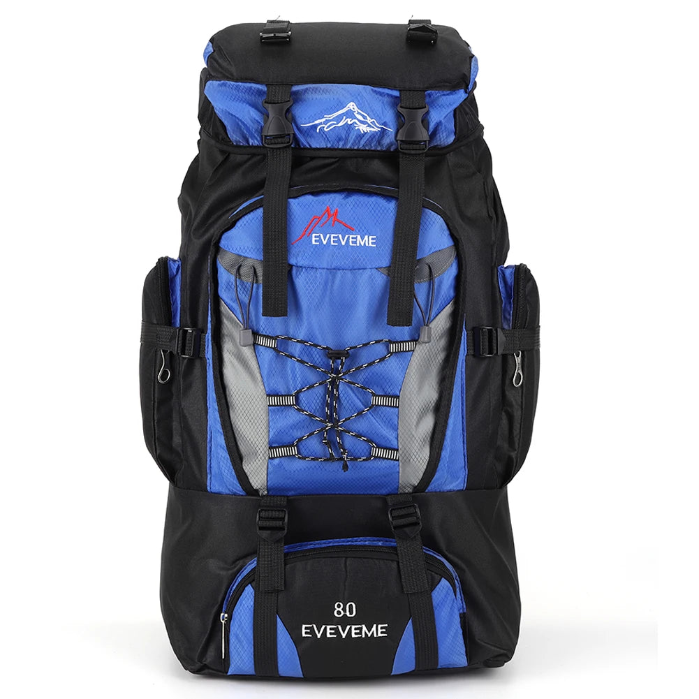 Survival Kit - 80L Outdoor Hiking Backpack for Men – Waterproof Travel Rucksack, Large Capacity Camping & Trekking Bag for Mountaineering and Sports