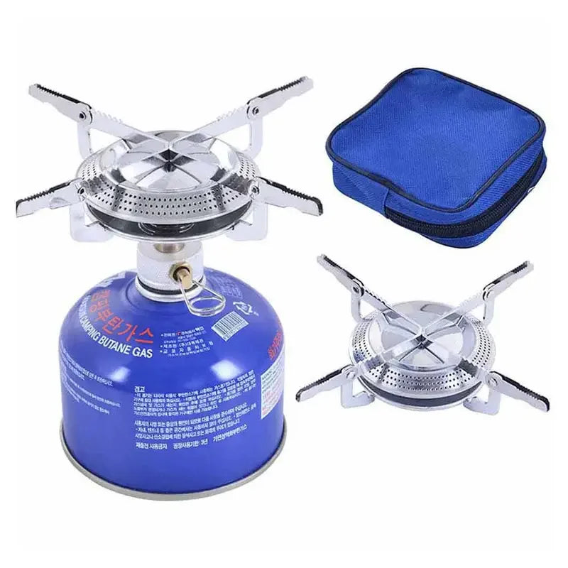 🔥Survival Kit - Portable Windproof Camping Gas Stove – Foldable Backpacking Stove Head with Electronic Ignition for Outdoor Cooking, Hiking, Picnic & Mountaineering