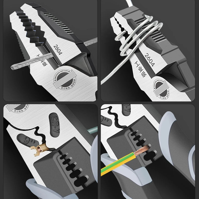 🛠️ Universal Combination Pliers – German Style Multifunctional Tool for Stripping | Crimping | Trimming | Cutting – Heavy-Duty Wire Work