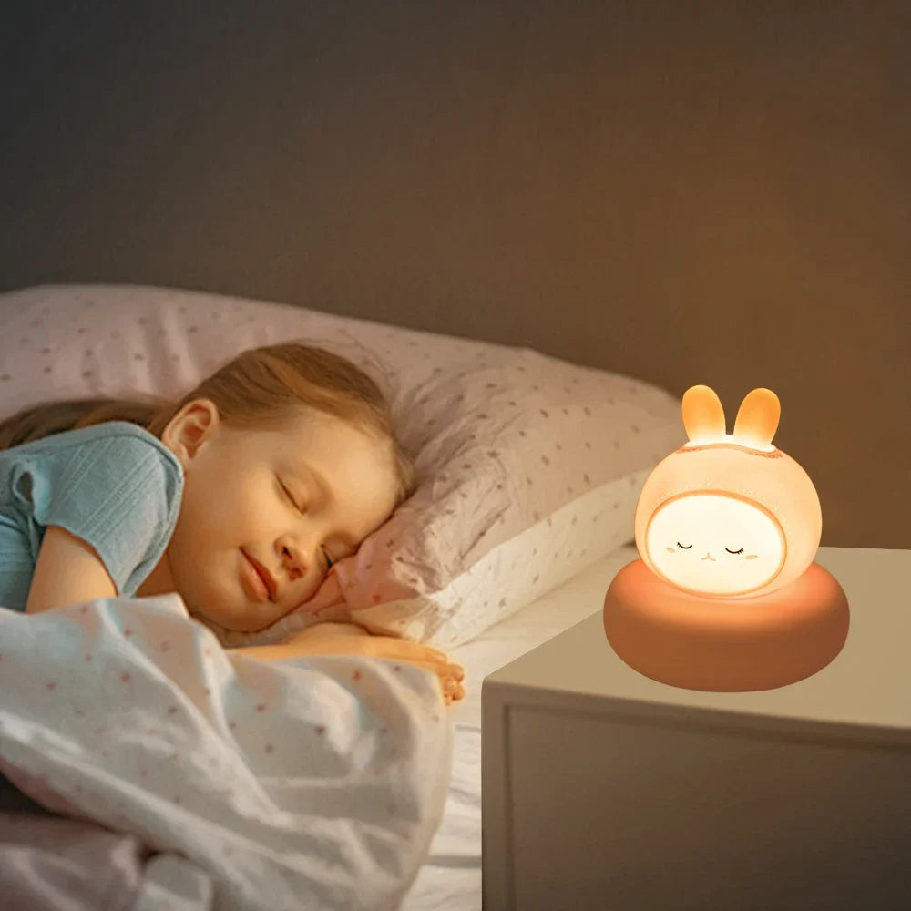 🐻 Cute Animal LED Night Light – USB Rechargeable | 3-Level Dimming | Nursery Lamp for Baby, Toddler, Breastfeeding