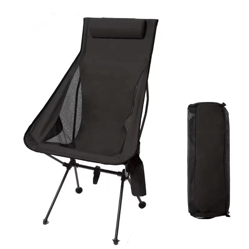🪑 WESTTUNE Portable Folding Camping Chair with Headrest – Lightweight Aluminum Alloy Outdoor Chair for Travel, Fishing & Hiking