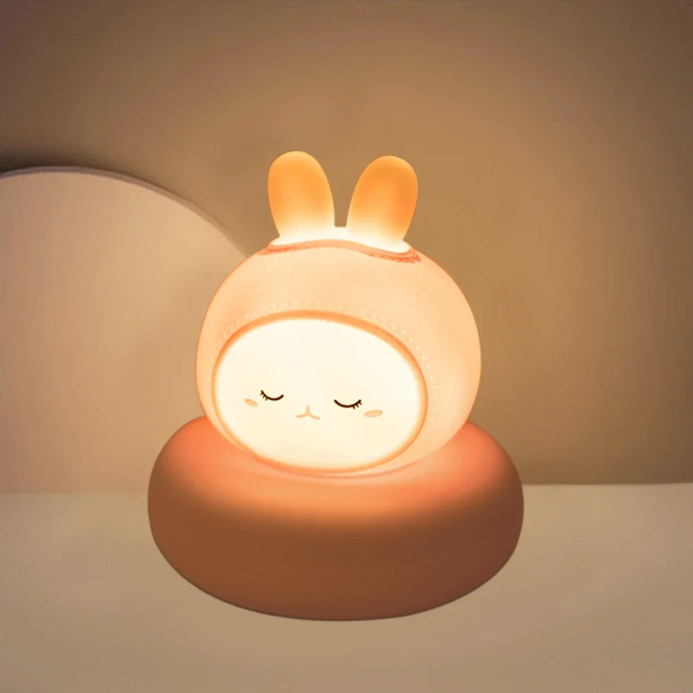 🐻 Cute Animal LED Night Light – USB Rechargeable | 3-Level Dimming | Nursery Lamp for Baby, Toddler, Breastfeeding