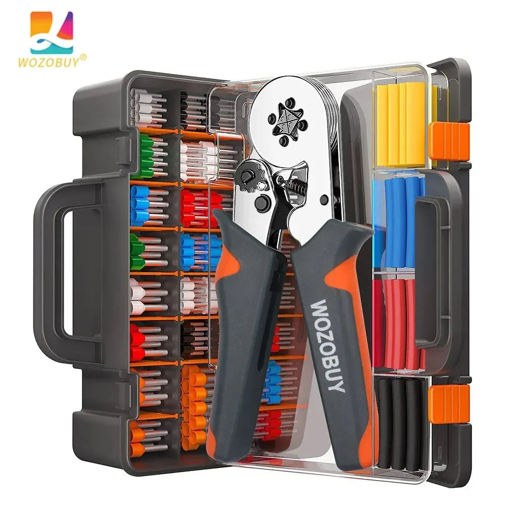 🔧 WOZOBUY Ferrule Crimping Tool Kit – HSC8 6-4 / HSC8 6-6A For 23–10 AWG | 0.25–6mm² Wires | Electricians & DIY Projects