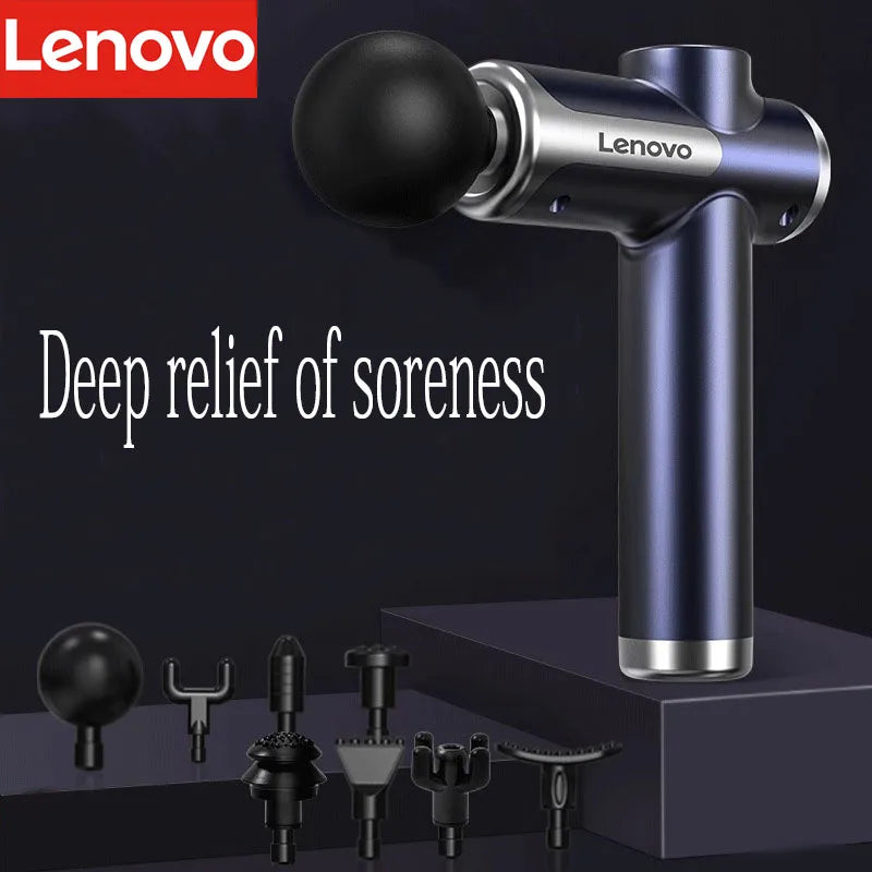 💆♂️ Lenovo Fascia Gun – Deep Muscle Relief, Fitness Relaxation, LED Touchscreen & 8 Massage Heads | Perfect Gift