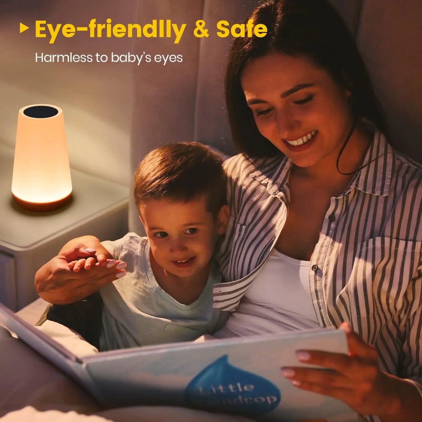 🌈 13-Color Changing Night Light – RGB Touch & Remote Control | Dimmable | USB Rechargeable Perfect for Bedrooms, Kids’ Rooms, Desktops, or as a Gift!