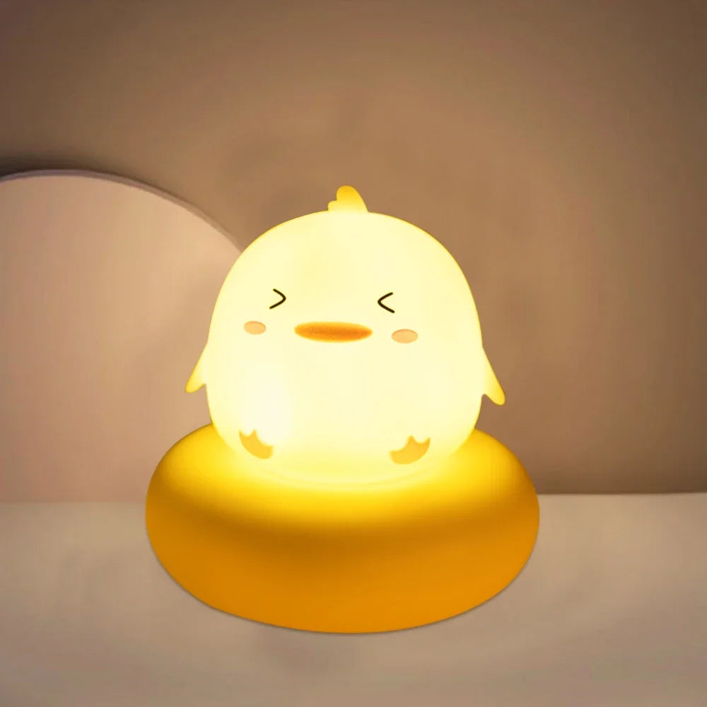 🐻 Cute Animal LED Night Light – USB Rechargeable | 3-Level Dimming | Nursery Lamp for Baby, Toddler, Breastfeeding