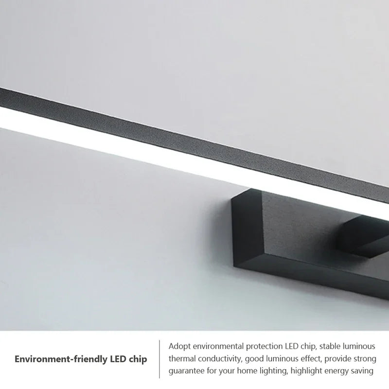 ✨ Modern LED Wall Light – 3 Color Modes | Aluminum Bathroom Mirror Lamp | Makeup & Vanity Line Light